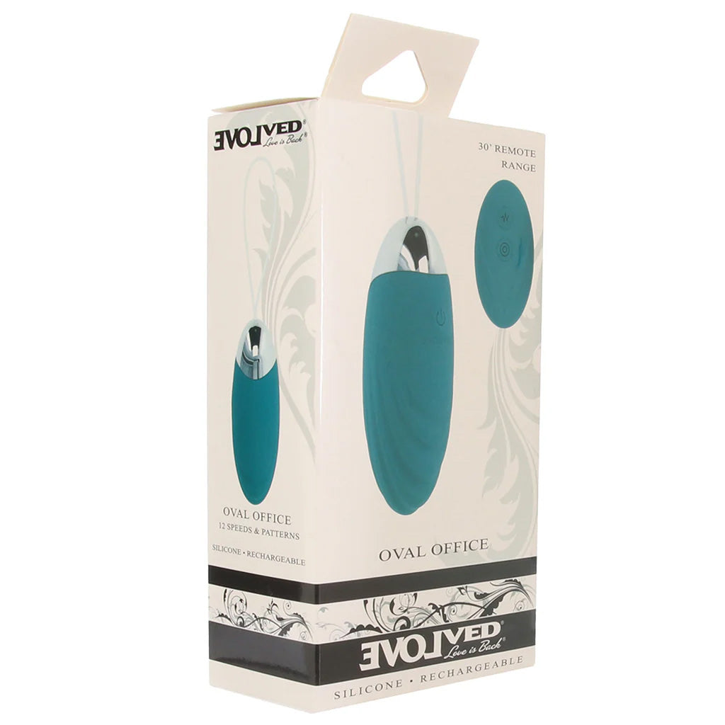 Oval Office Egg Vibe with Remote in Teal Vibrators > Bullet and Egg Vibrators - Tophatter Daily Deals
