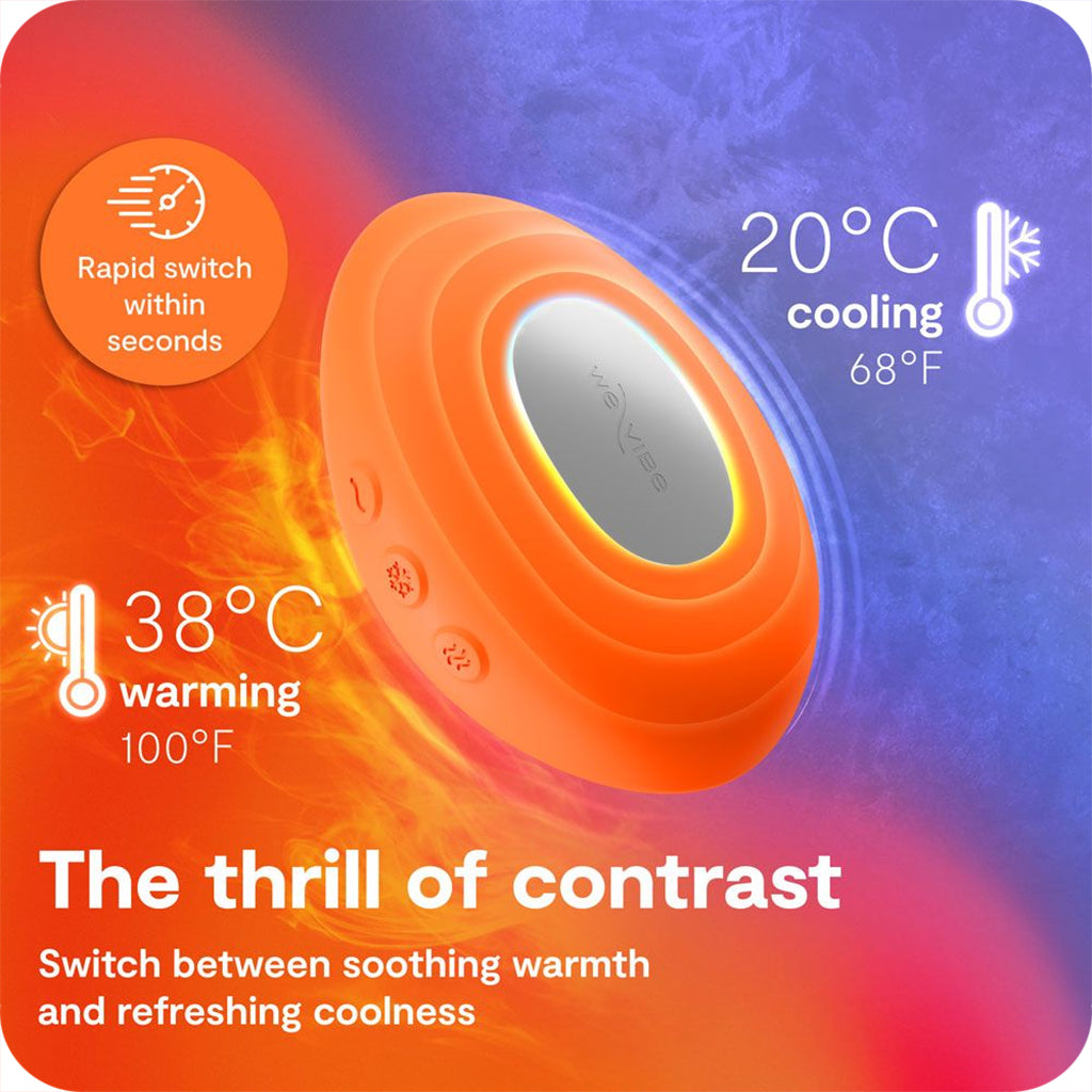 We-Vibe Temp Temperature Play Vibe in Tangerine - Tophatter's Vibrator Deals Online Vibrators > Clitoral Stimulators - Tophatter Daily Deals