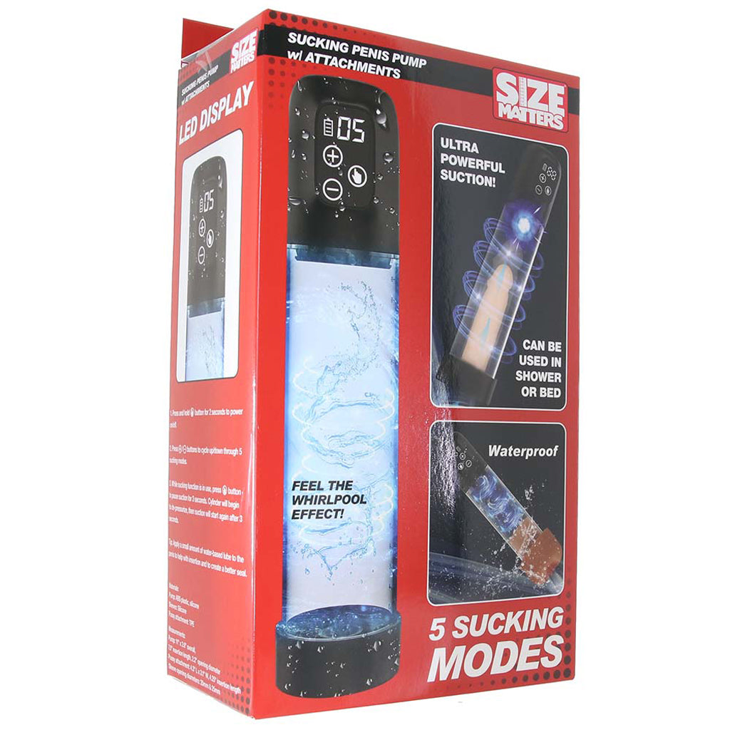 Size Matters Sucking Penis Pump and Stroker Male Enhancement > Penis Pumps - Tophatter Daily Deals