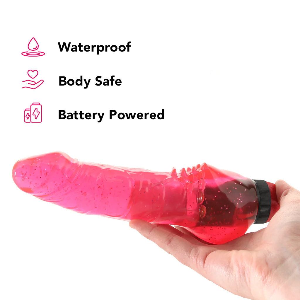 Hot Pinks Clitterific 8 Inch Vibe Vibrators > Realistic Vibrator Dildos - Tophatter Daily Deals