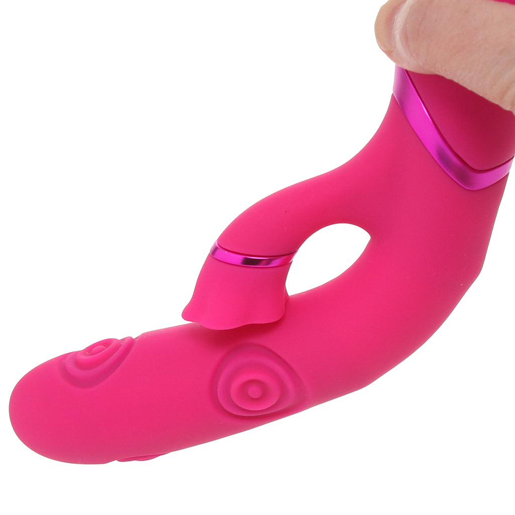 Dolce Vive Fiore Air Wave Tapping Rabbit Vibe - Tophatter's Adult Sex Toys Online Vibrators > Rabbit Vibrators - Tophatter Daily Deals