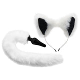 Tailz White Fox Tail Anal Plug & Ears Set Anal Sex Toys > Butt Plugs - Tophatter Daily Deals