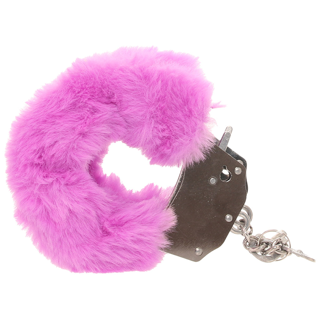 Ouch! Heavy Duty Fluffy Cuffs in Purple - Tophatter's Adult Sex Toys Online Bondage and Fetish > Wrist and Ankle Cuffs - Tophatter Daily Deals