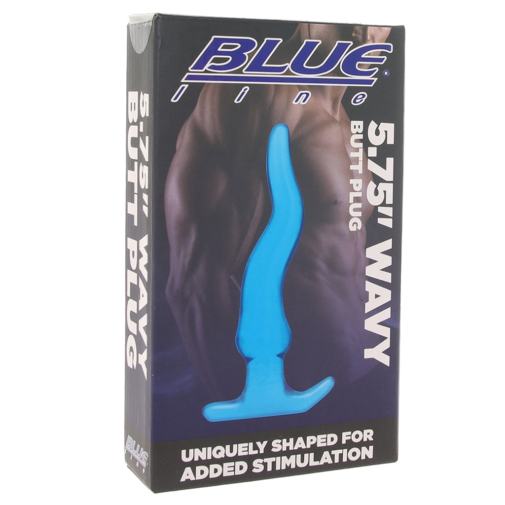 Blue Line 5.75 Inch Wavy Butt Plug - Tophatter's Adult Sex Toys Online Anal Sex Toys > Butt Plugs - Tophatter Daily Deals