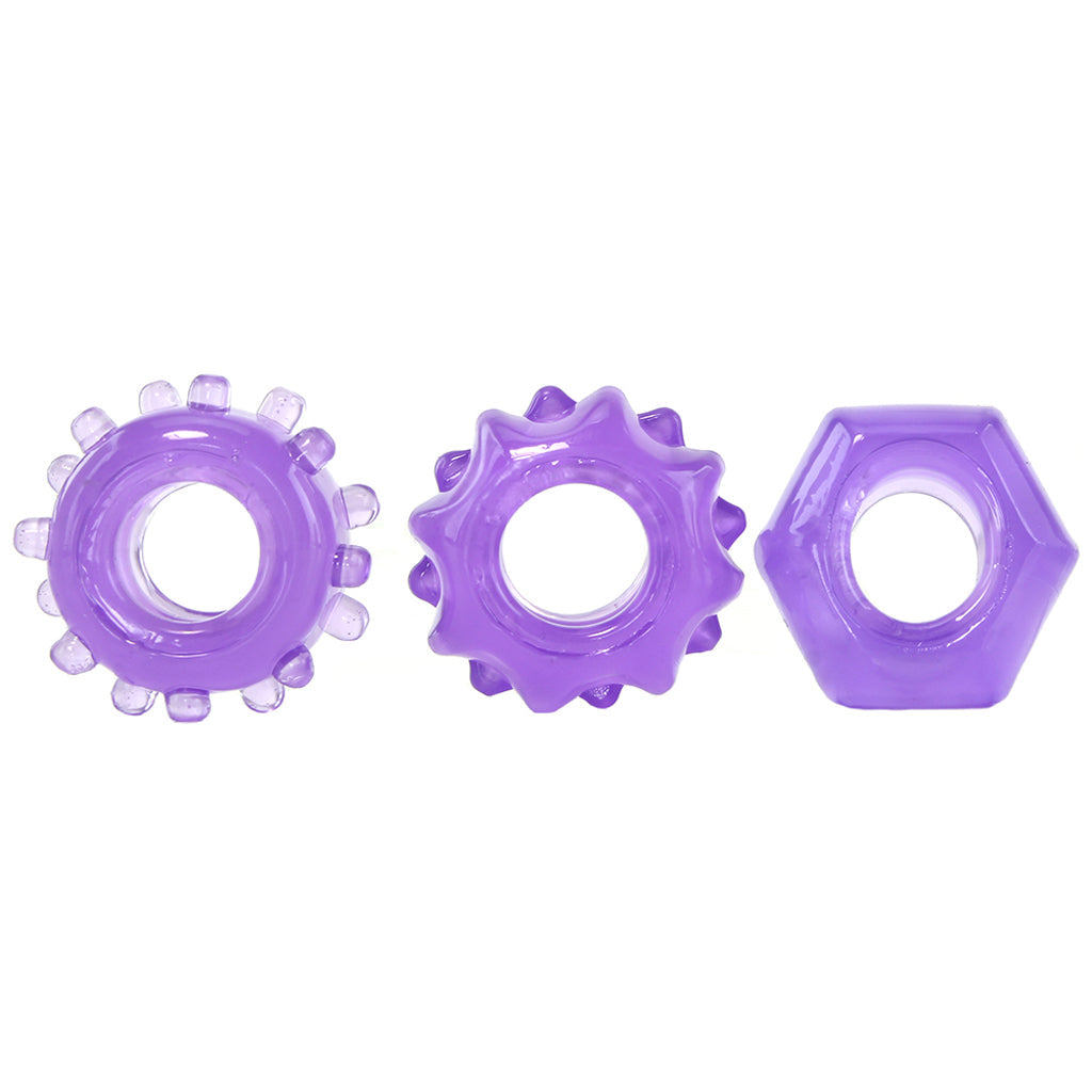 Reversible Cock Ring Set in Purple Cock Rings - Tophatter Daily Deals