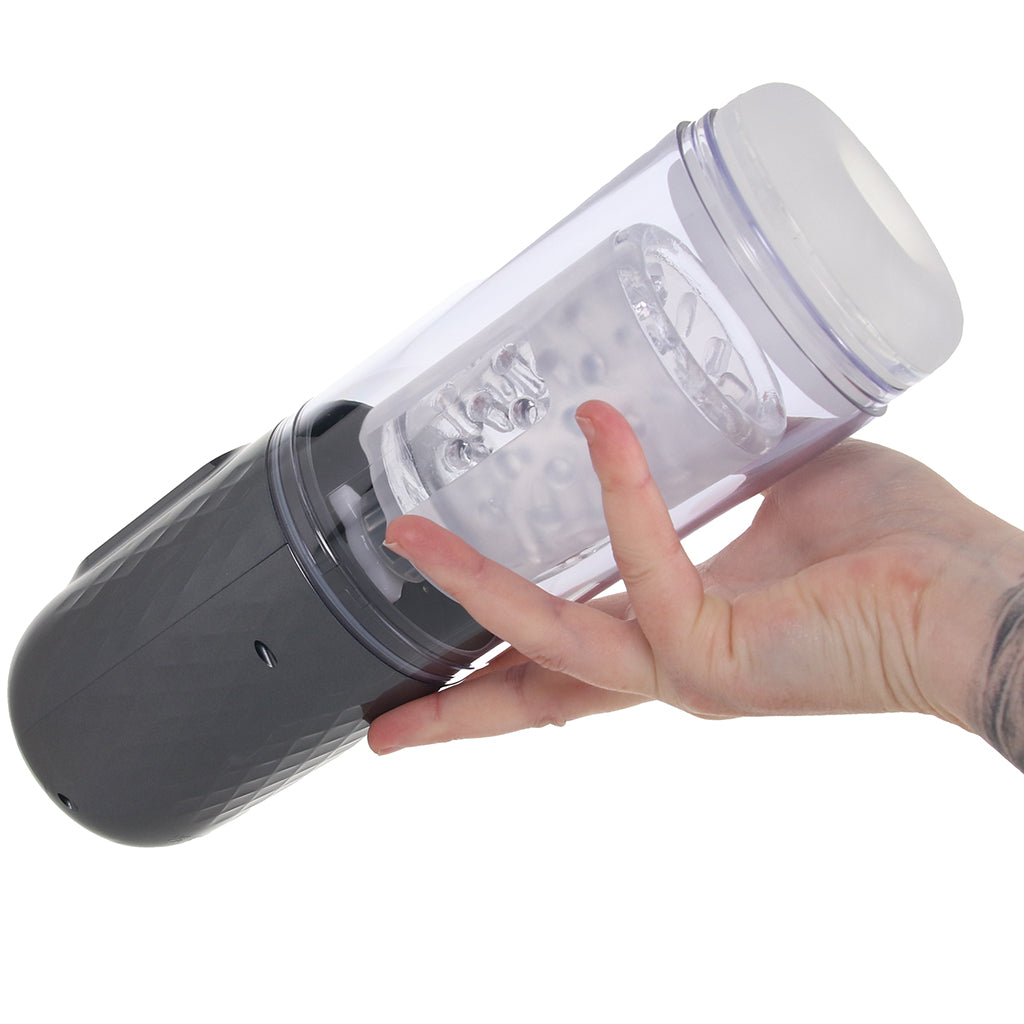 Pumped Vortex Auto Stroker in Gunmetal - Tophatter's Adult Sex Toys Online Male Masturbators > Auto Strokers - Tophatter Daily Deals