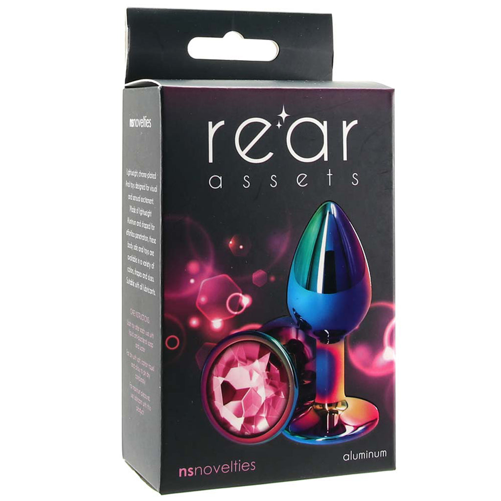 Small Aluminum Plug with Pink Gem in Multicolor - Tophatter's Adult Products Anal Sex Toys > Butt Plugs - Tophatter Daily Deals