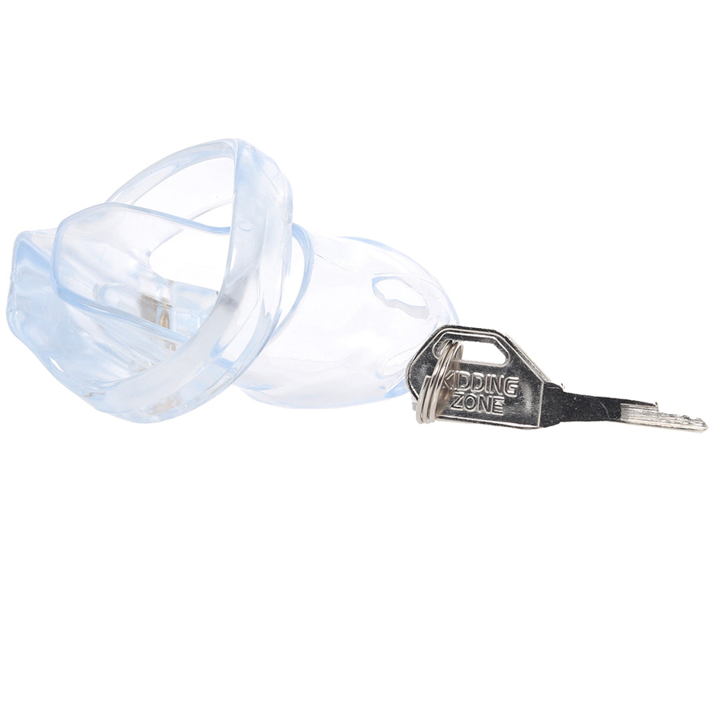 Lockmaster 3.5 Inch See-Thru Side Lock Chastity Cage Bondage and Fetish > Cock and Ball Devices - Tophatter Daily Deals