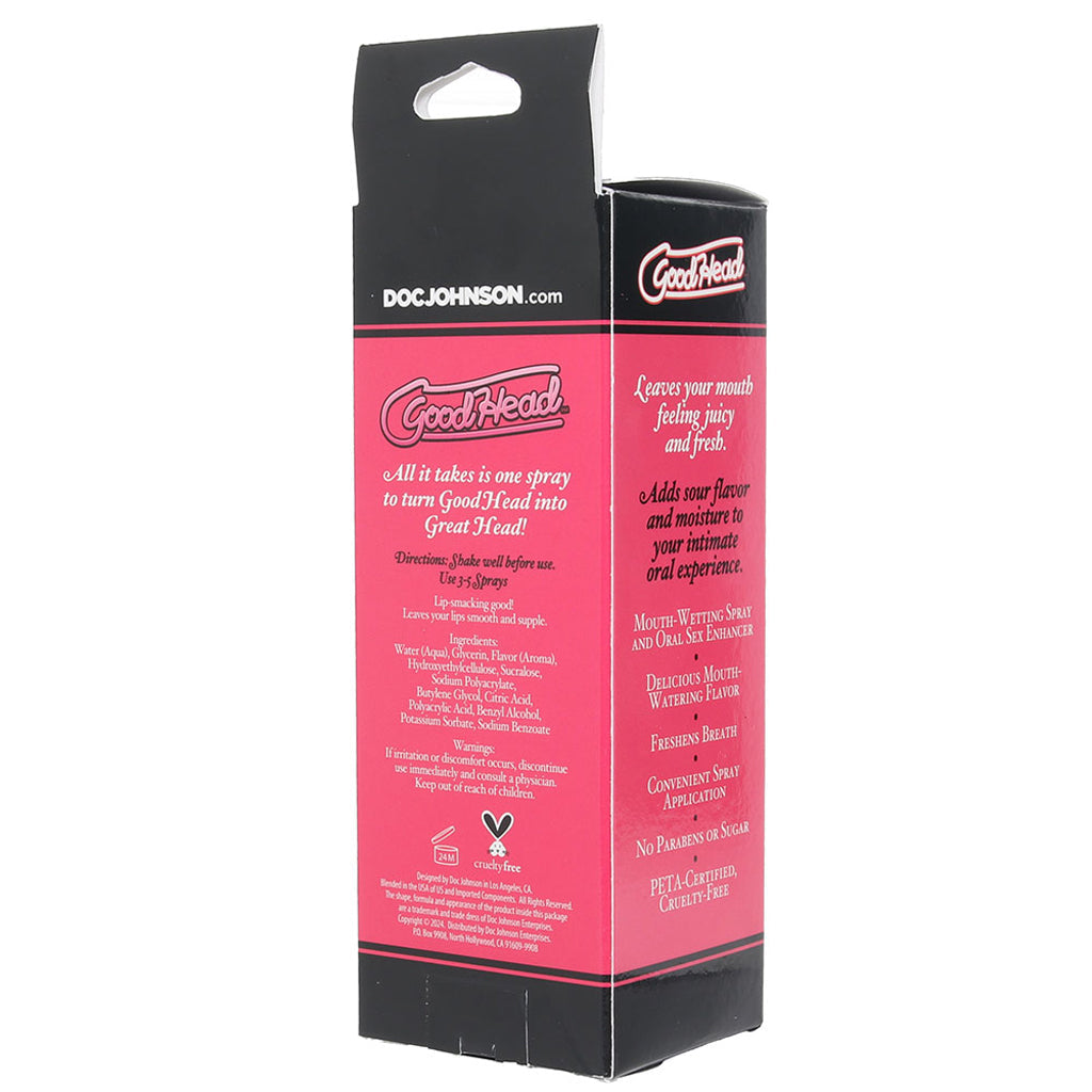 GoodHead Juicy Head Mouth Spray 2oz/59ml in Sour Strawberry - Tophatter's Adult Sex Toys Online Lubes and Lotions > Flavored Sex Lubes - Tophatter Daily Deals