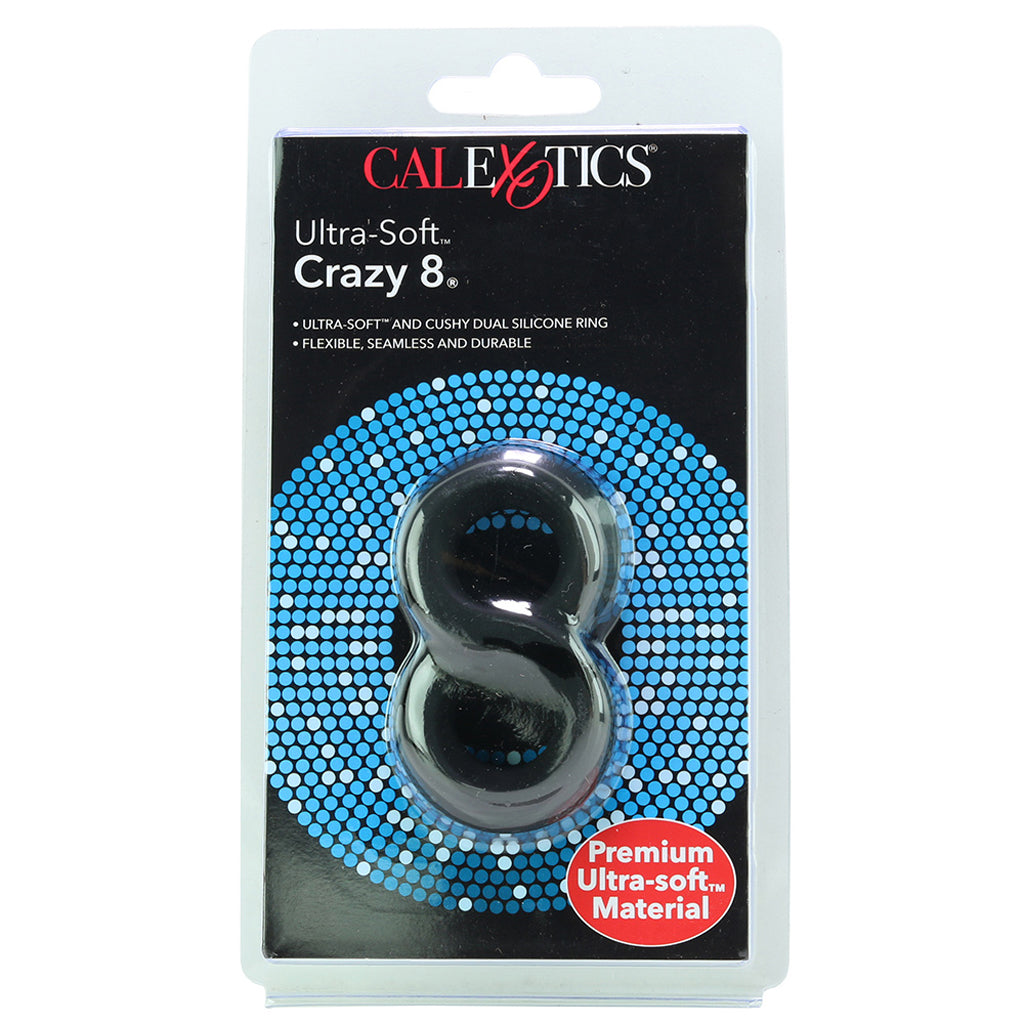 Ultra-Soft Crazy 8 Cock Ring in Black - Tophatter's Adult Products Cock Rings - Tophatter Daily Deals