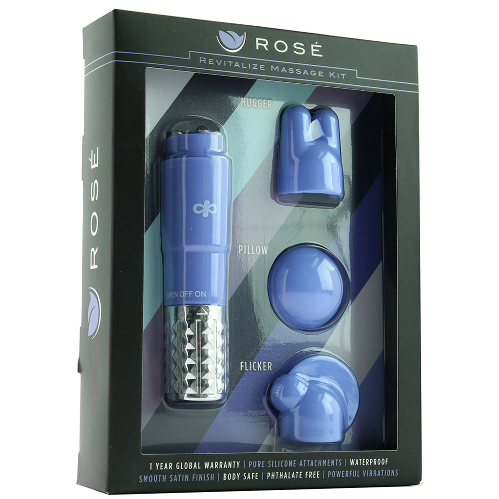 Rosé Revitalize Pocket Massage Vibe Kit in Periwinkle - Tophatter's Vibrator Deals Online Vibrators > Clitoral Stimulators - Tophatter Daily Deals