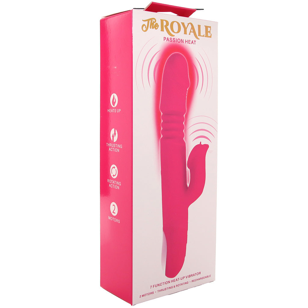The Royale Passion Heat Thrusting & Rotating Rabbit Vibe Vibrators > Rabbit Vibrators - Tophatter Daily Deals