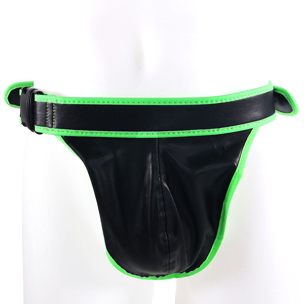 Ouch! Glow In The Dark Side Buckle Jock Strap /XL Bondage and Fetish > Men's Bondage Wear - Tophatter Daily Deals