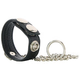 Blue Line Snap Cock Ring with Leash Bondage and Fetish > Cock and Ball Devices - Tophatter Daily Deals