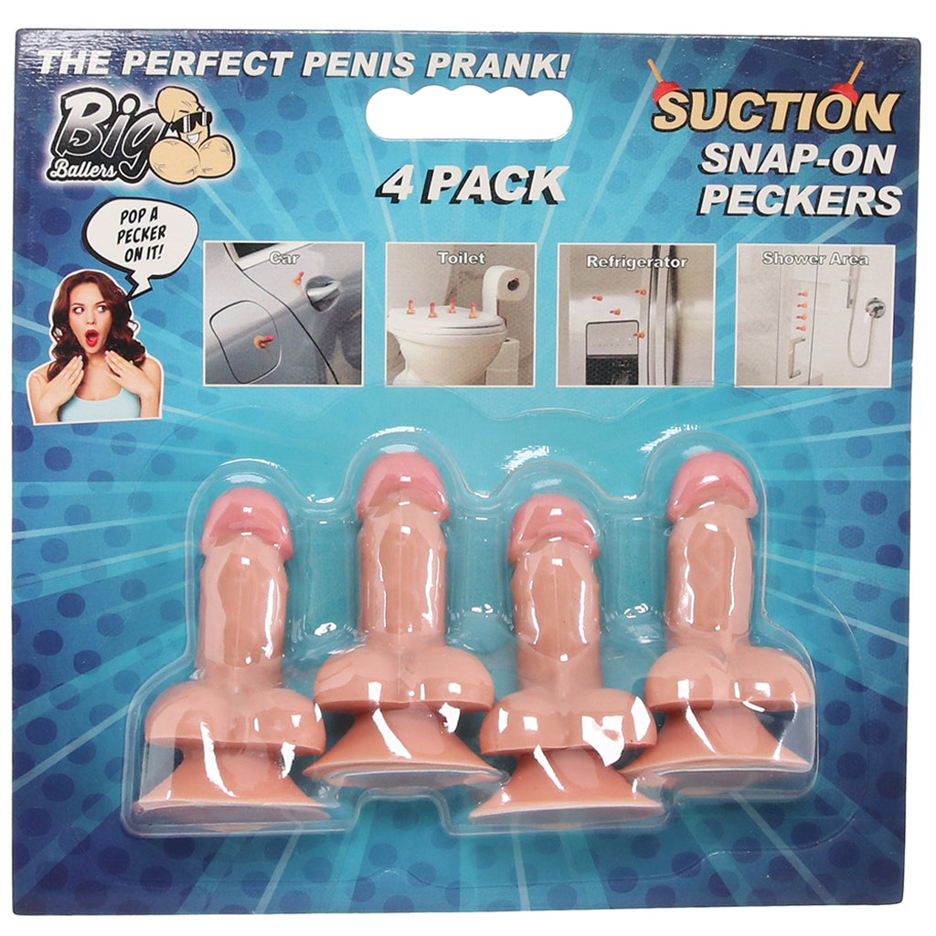 Big Ballers Suction Snap-On Peckers in Light Novelties 'n Parties - Tophatter Daily Deals