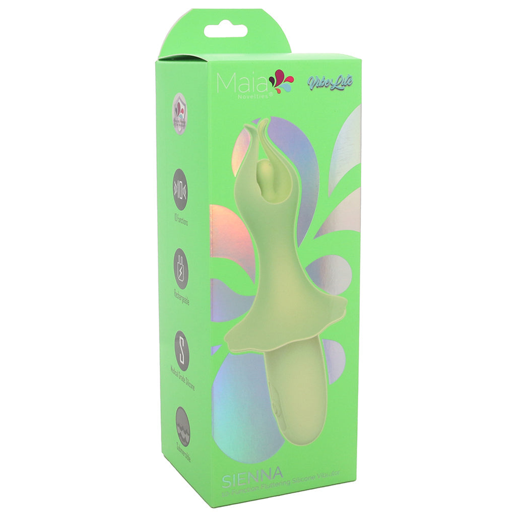 Sienna Fluttering Silicone Vibe in Green - Tophatter's Vibrator Deals Online Vibrators > Clitoral Stimulators - Tophatter Daily Deals
