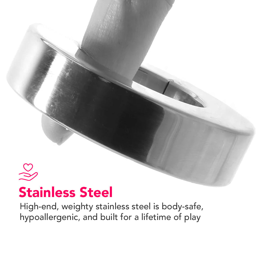 Stainless Steel Magnetic Ball Stretcher Bondage and Fetish > Cock and Ball Devices - Tophatter Daily Deals