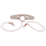 S&M Peaches 'n CreaMe Collar with Nipple Clamps Bondage and Fetish > Nipple Stimulators & Clamps - Tophatter Daily Deals