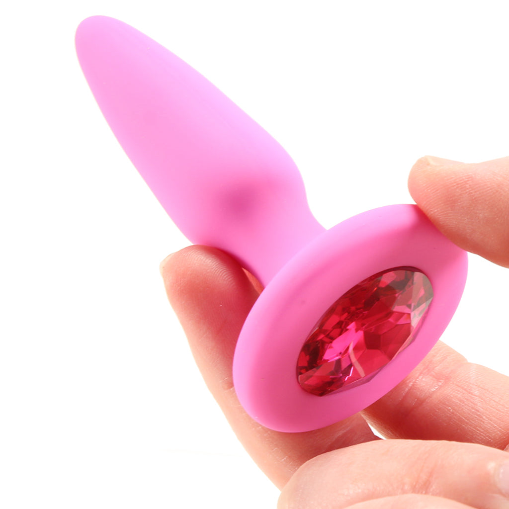Glams Mini Pink Gem Silicone Butt Plug - Tophatter's Adult Products Anal Sex Toys > Butt Plugs - Tophatter Daily Deals