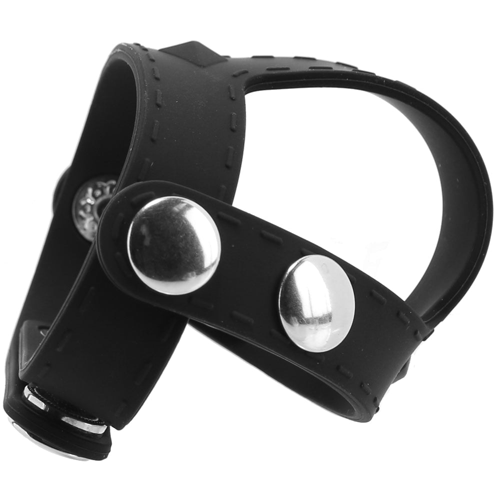 Blue Line Silicone T-style Cock Ring With Ball Divider Cock Rings - Tophatter Daily Deals