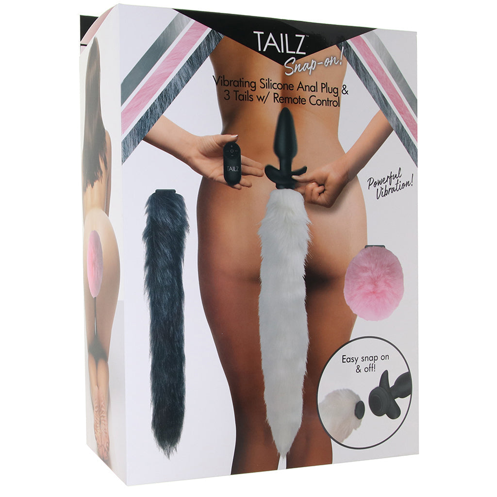 Tailz Snap-On Anal Vibe and 3 Interchangeable Tails Set Anal Sex Toys > Anal Vibrators - Tophatter Daily Deals