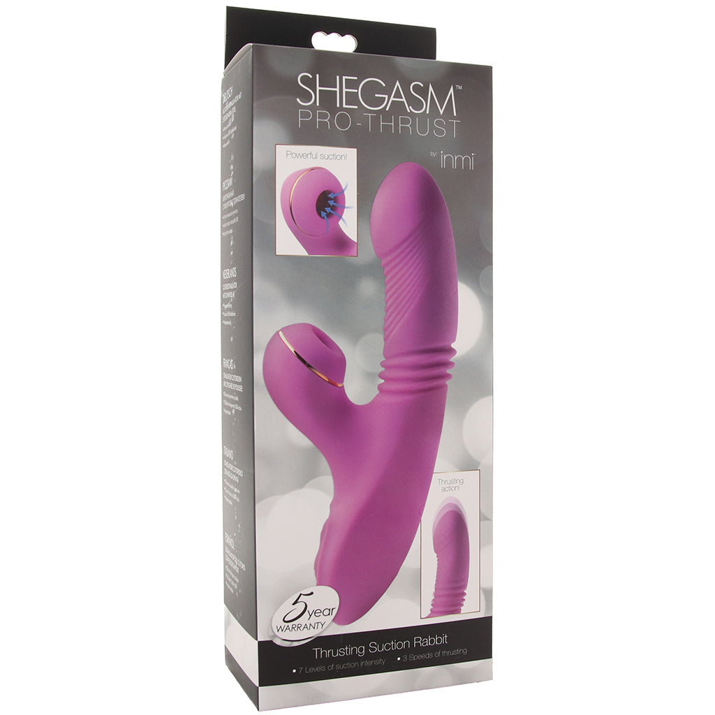 Shegasm Pro-Thrust Suction Rabbit in Pink Vibrators > Rabbit Vibrators - Tophatter Daily Deals