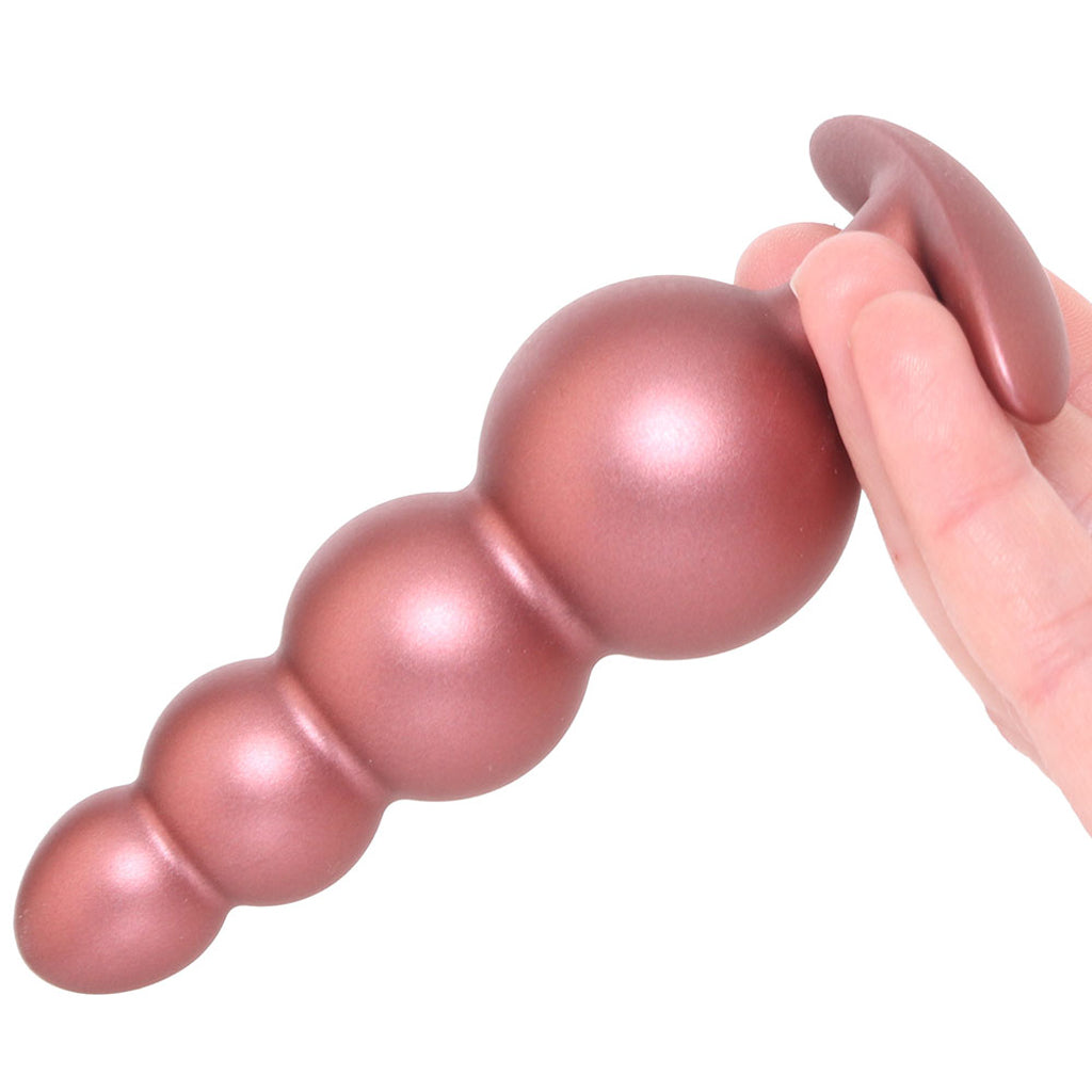 Ouch! Smooth Silicone Beaded Butt Plug in Rose Gold - Tophatter's Adult Sex Toys Online Anal Sex Toys > Butt Plugs - Tophatter Daily Deals