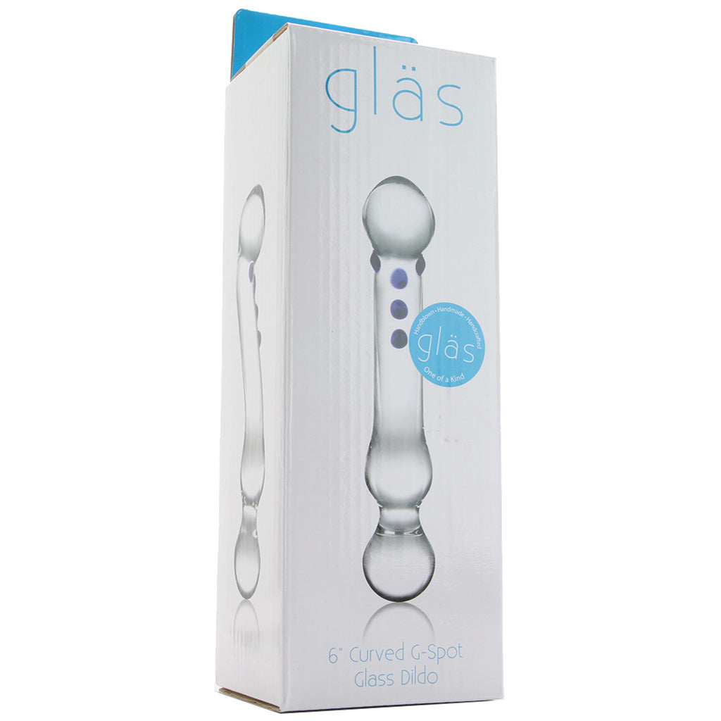 gläs 6 Inch Curved G-Spot Nubby Glass Dildo Dildo Sex Toys > Pyrex Glass Dildos - Tophatter Daily Deals