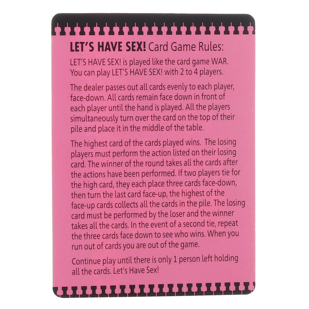 Let's Have Sex Card Game - Tophatter's Adult Products Sensual Love > Games - Tophatter Daily Deals