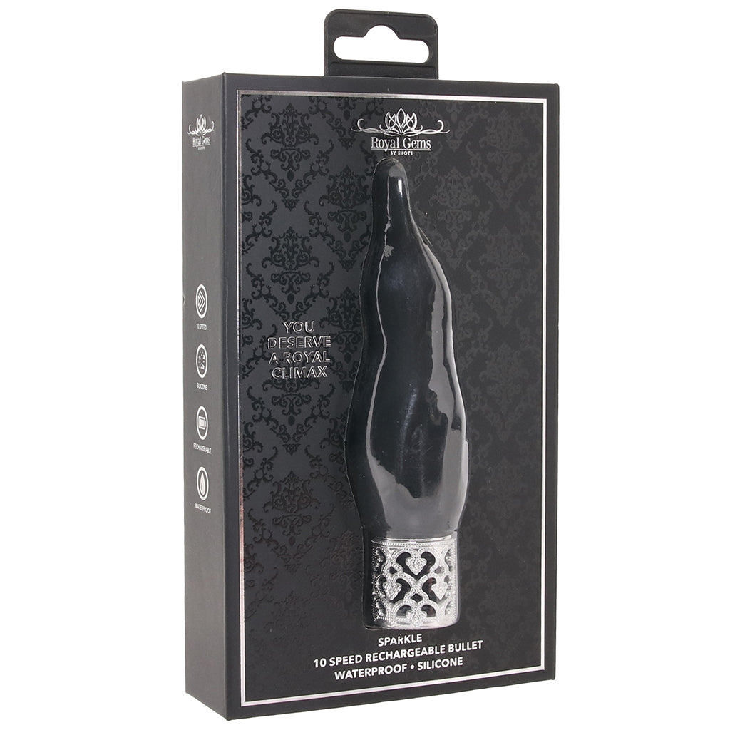 Royal Gems Sparkle Bullet Vibe in Black Vibrators > Bullet and Egg Vibrators - Tophatter Daily Deals