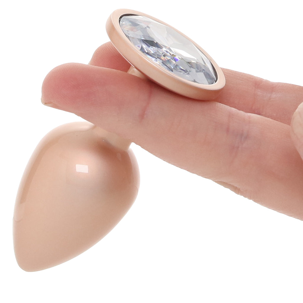 Rear Assets Small Metal Butt Plug in Champagne - Tophatter's Adult Sex Toys Online Anal Sex Toys > Butt Plugs - Tophatter Daily Deals