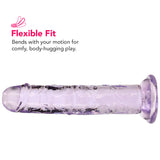 RealRock Crystal Clear Jelly 6 Inch Dildo in Purple Dildo Sex Toys > Realistic Dildos - Tophatter Daily Deals