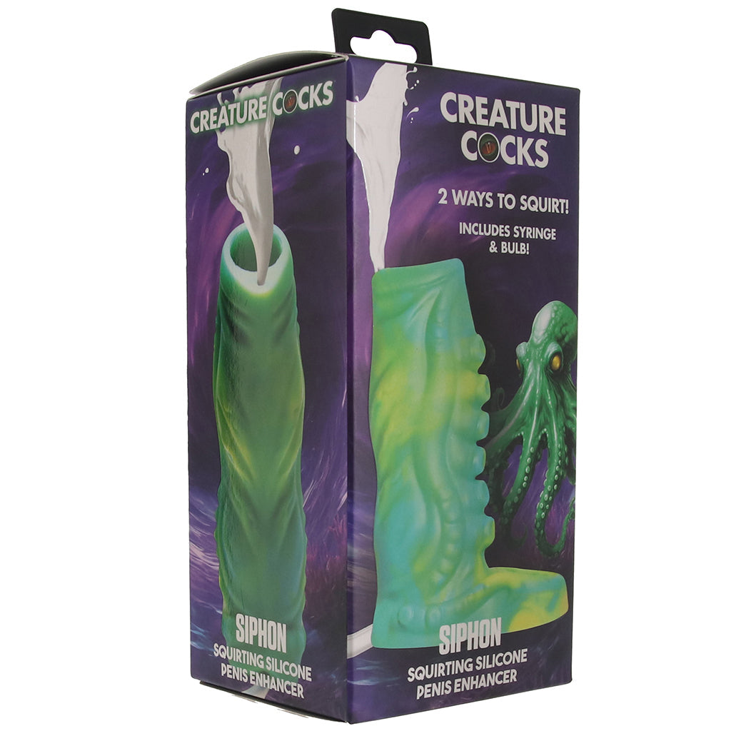 Creature Cocks Tentacle Squirting Enhancer in Green Male Enhancement > Extenders and Sleeves - Tophatter Daily Deals