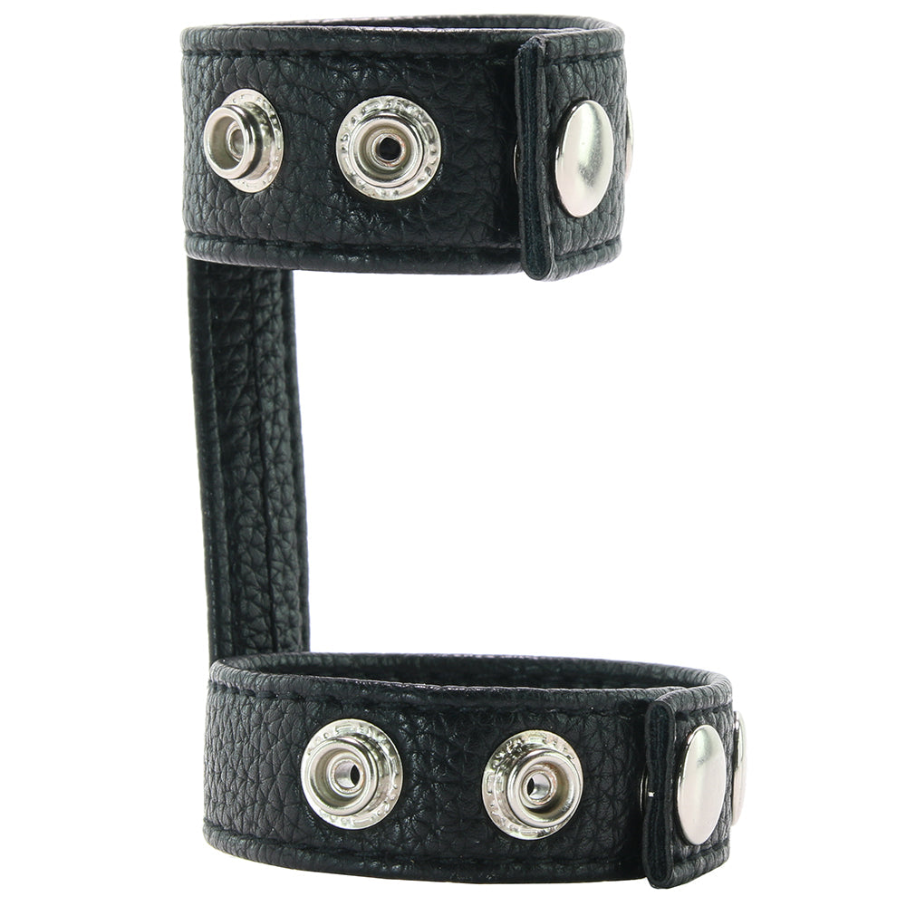 Blue Line Duo Snap Cock and Ball Ring Bondage and Fetish > Cock and Ball Devices - Tophatter Daily Deals