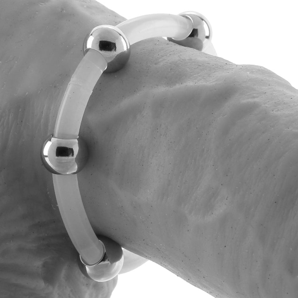 XL Steel Beaded Silicone Rings Cock Rings - Tophatter Daily Deals