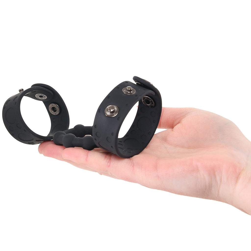 Magic Beaded Cock Ring with Adjustable Ball Straps Bondage and Fetish > Cock and Ball Devices - Tophatter Daily Deals