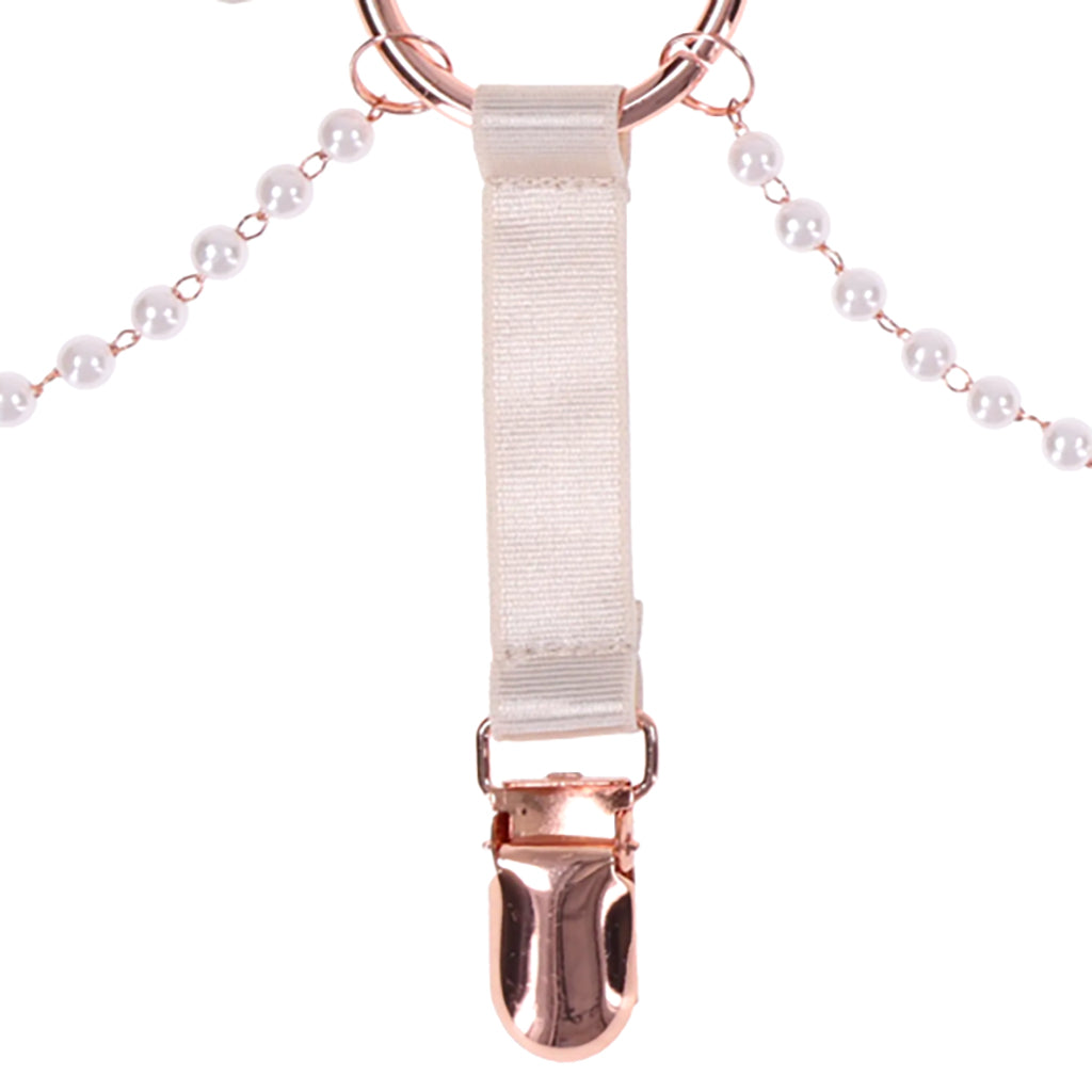 S&M Peaches 'n CreaMe Pearl Garters - Tophatter's Adult Sex Toys Online Bondage and Fetish > Tools & Accessories - Tophatter Daily Deals