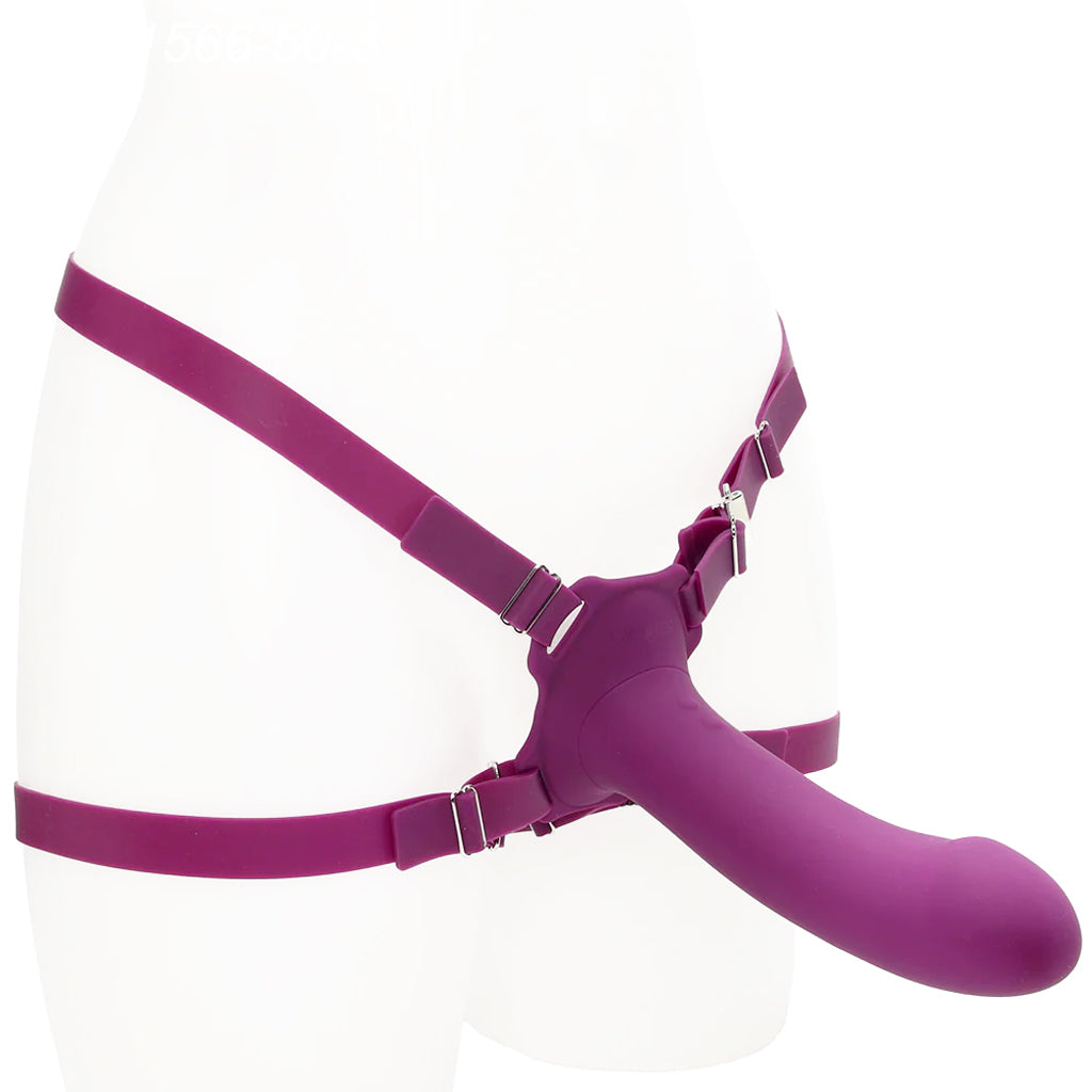 ME2 Rumbler Vibrating Silicone Strap-On in Purple - Tophatter's Vibrator Deals Online Vibrators > Strap-On & Wearable - Tophatter Daily Deals
