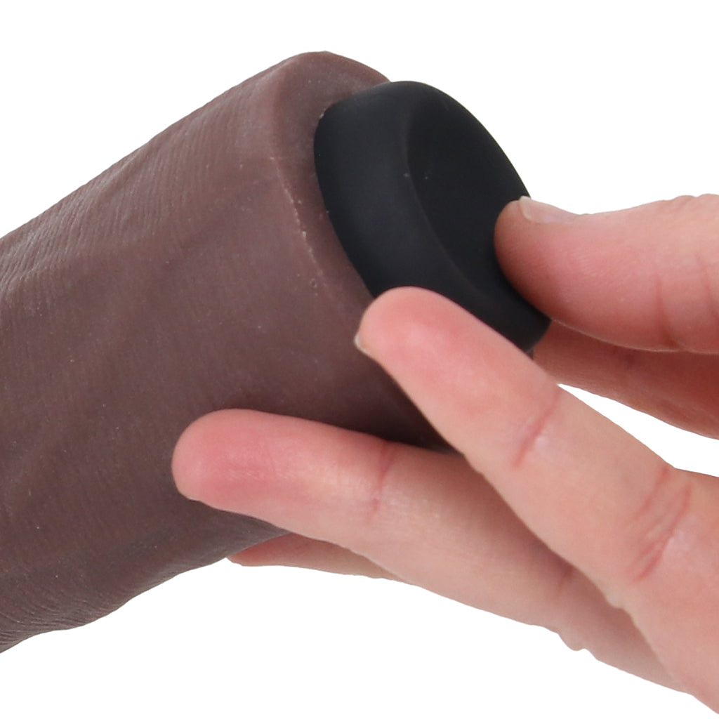 Jock Vibrating Realistic Penis Extender in Dark - Tophatter's Vibrator Deals Online Male Enhancement > Extenders and Sleeves - Tophatter Daily Deals