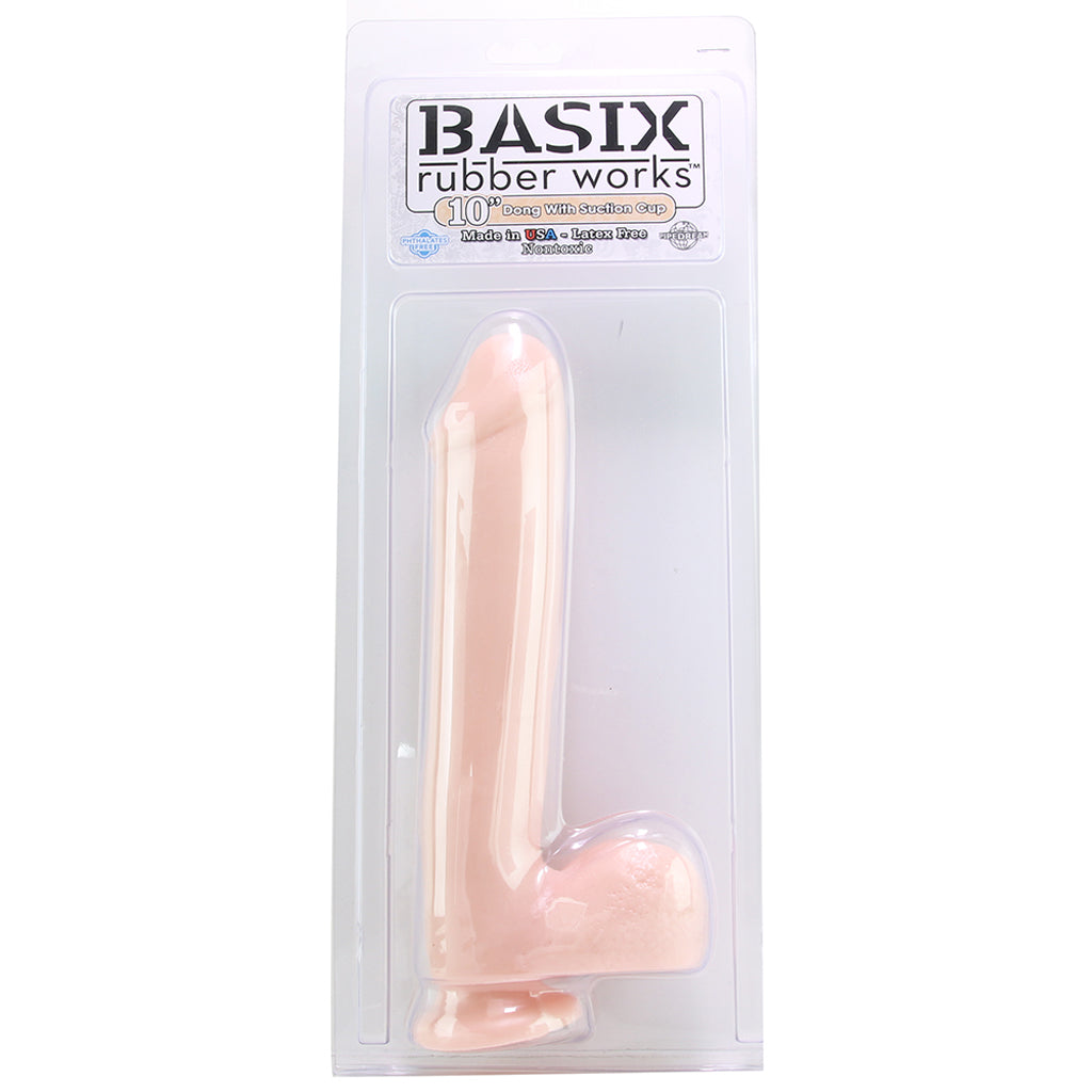 Basix 10 Inch Suction Base Dildo in Flesh Dildo Sex Toys > Realistic Dildos - Tophatter Daily Deals