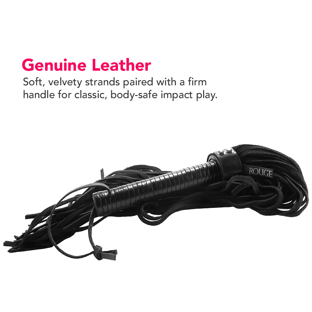 Long Suede Flogger in Black Bondage and Fetish > Whips and Crops - Tophatter Daily Deals