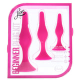 Luxe Beginner Silicone Butt Plug Kit in Pink Anal Sex Toys > Butt Plugs - Tophatter Daily Deals