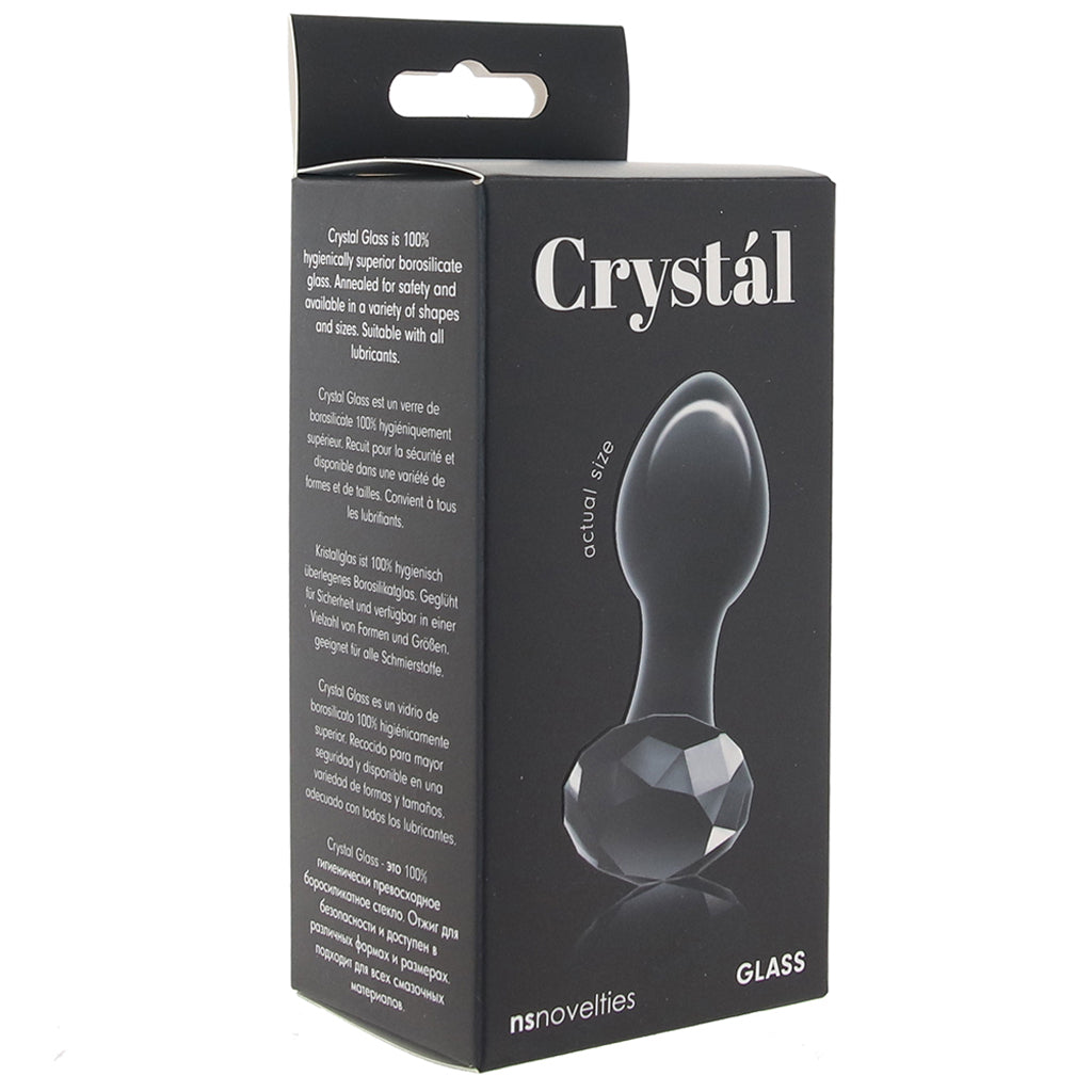 Crystal Glass Gem Plug in Black - Tophatter's Adult Sex Toys Online Anal Sex Toys > Butt Plugs - Tophatter Daily Deals