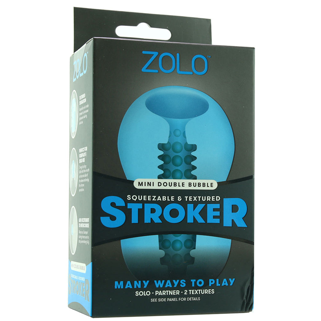 Mini Double Bubble Stroker in Blue - Tophatter's Adult Products Male Masturbators > Discreet Masturbators - Tophatter Daily Deals