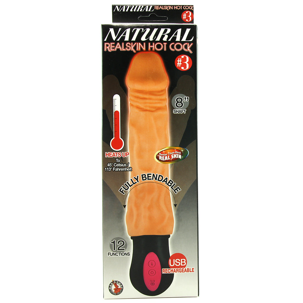 Natural Realskin 8 Inch Hot Cock #3 Vibrators > Realistic Vibrator Dildos - Tophatter Daily Deals