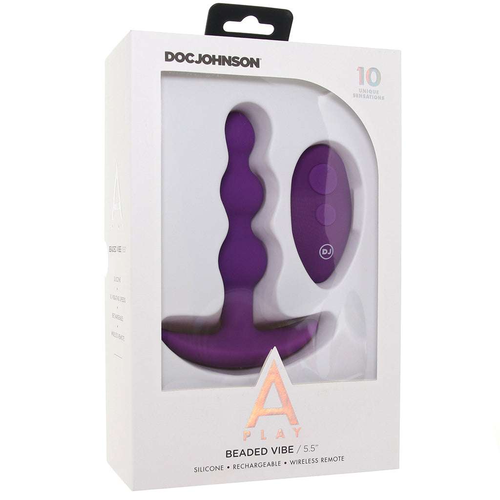 A-Play Beaded 5.5 Inch Anal Vibe in Purple Anal Sex Toys > Anal Vibrators - Tophatter Daily Deals