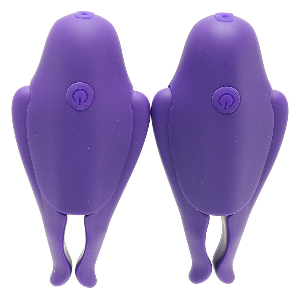 Nipplettes Rechargeable Vibrating Clamps in Purple - Tophatter's Adult Products Bondage and Fetish > Nipple Stimulators & Clamps - Tophatter Daily Deals