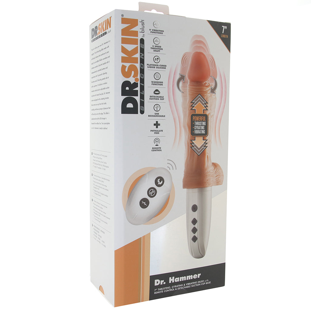 Dr. Skin Dr. Hammer 7 Inch Thrusting Vibe Vibrators > Realistic Vibrator Dildos - Tophatter Daily Deals
