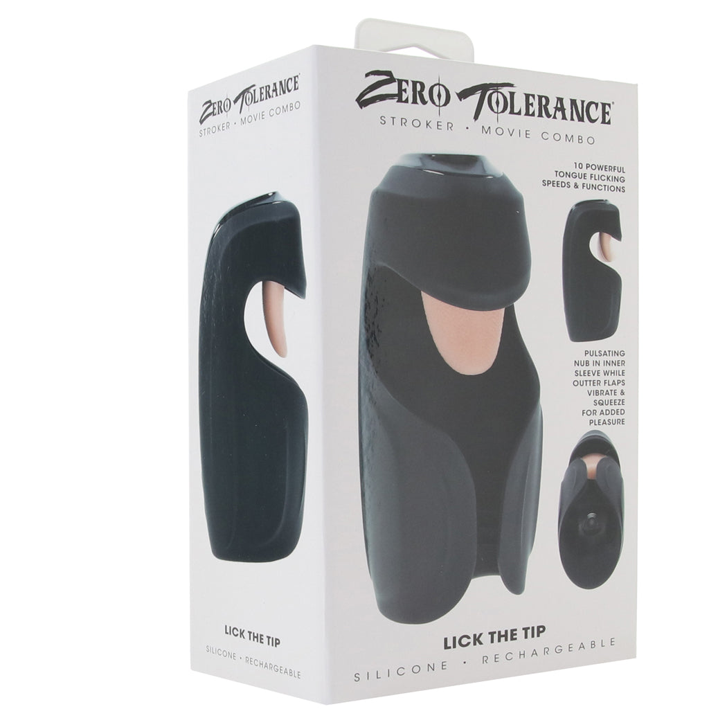 Zero Tolerance Lick The Tip Stroker - Tophatter's Adult Products Male Masturbators > Vibrating - Tophatter Daily Deals