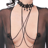 Sex & Mischief Lace Collar with Nipple Ties - Tophatter's Adult Sex Toys Online Bondage and Fetish > Tools & Accessories - Tophatter Daily Deals